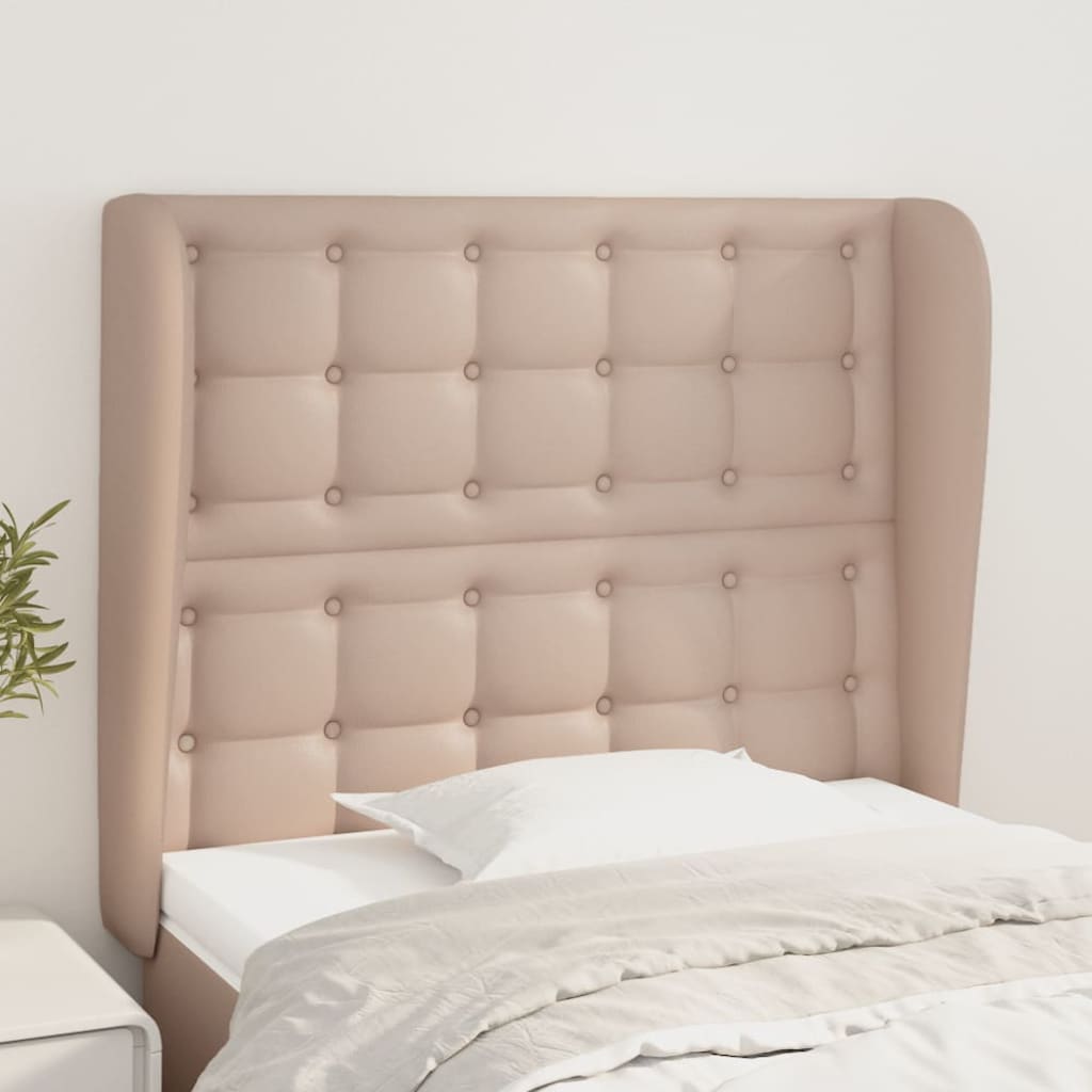 Testiera ad Orecchio Cappuccino 83x23x118/128 cm in Similpelle