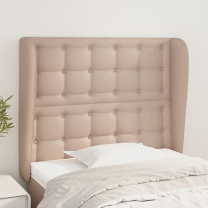 Testiera ad Orecchio Cappuccino 83x23x118/128 cm in Similpelle