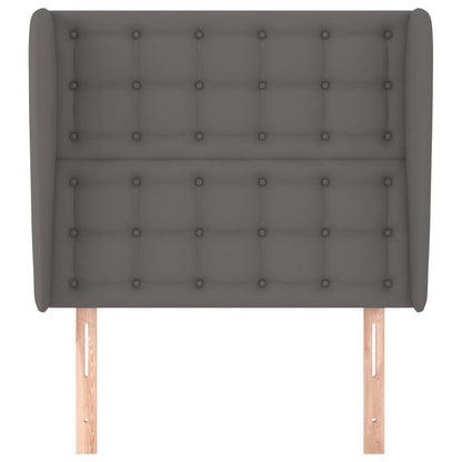 Testiera ad Orecchio Grigio Scuro 93x23x118/128cm in Similpelle