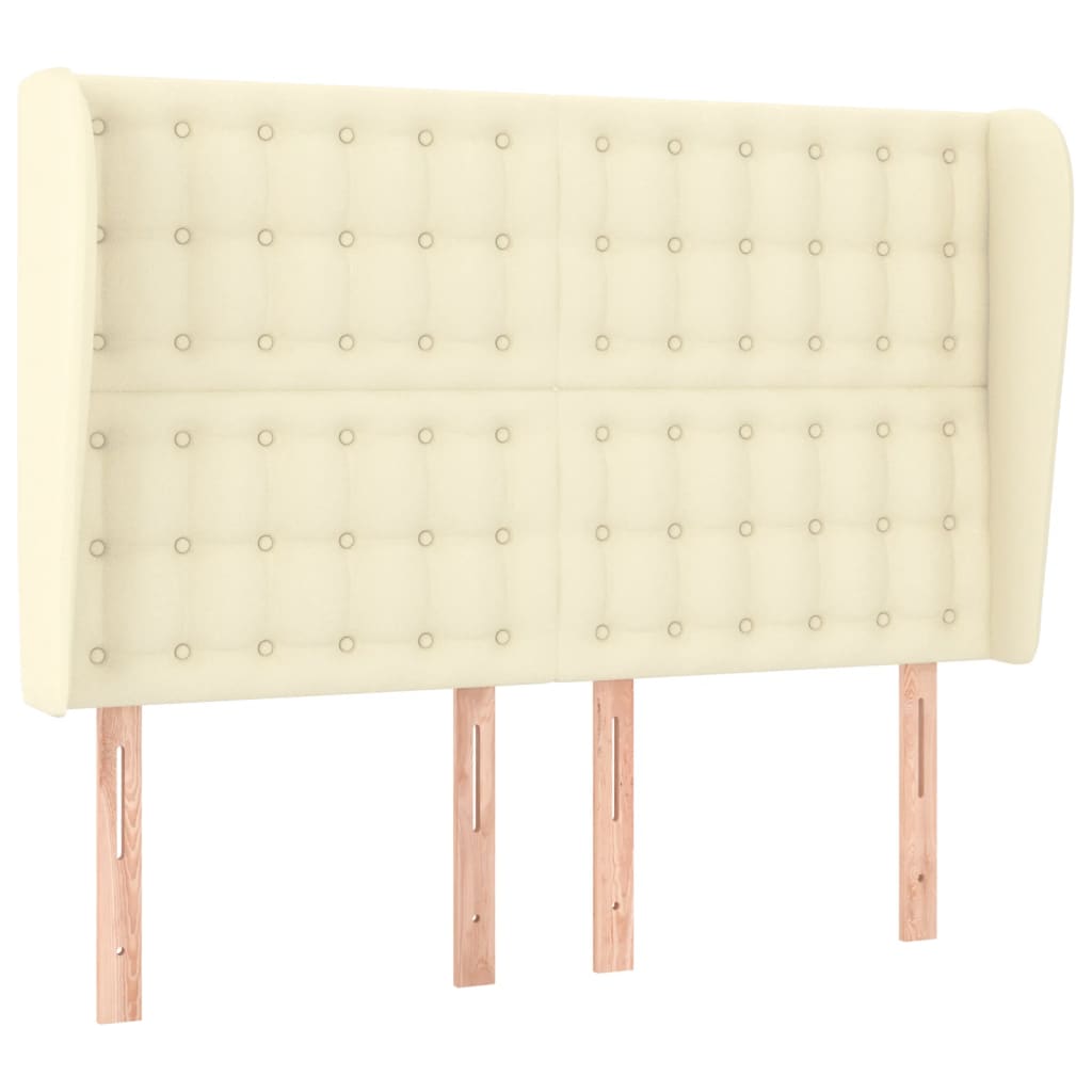 Testiera ad Orecchio Crema 147x23x118/128 cm in Similpelle