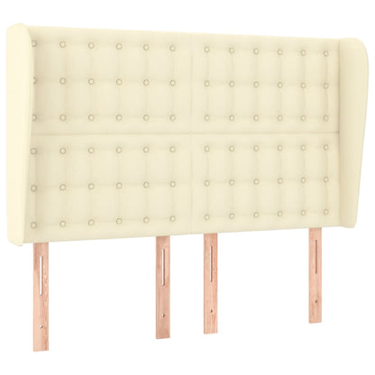 Testiera ad Orecchio Crema 147x23x118/128 cm in Similpelle