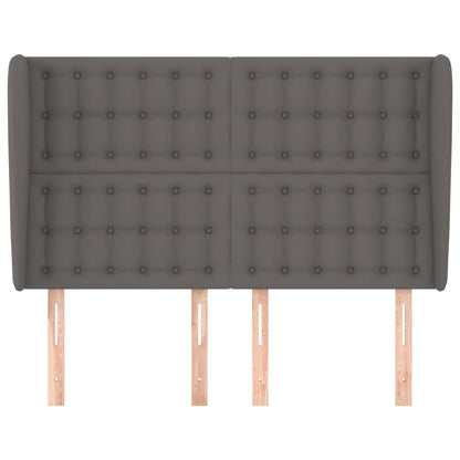 Testiera ad Orecchio Grigio 147x23x118/128cm in Similpelle