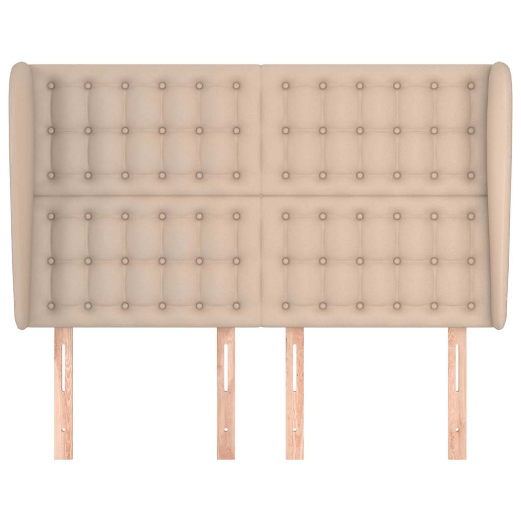 Testiera ad Orecchio Cappuccino 147x23x118/128 cm in Similpelle
