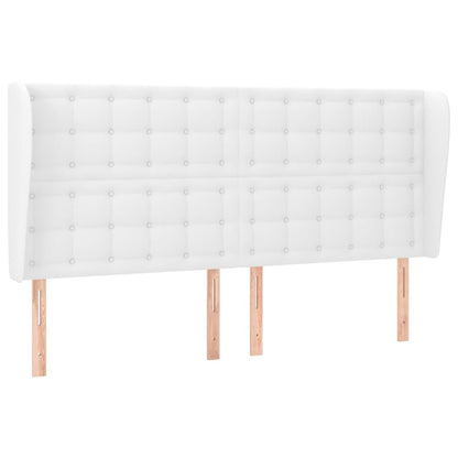 Testiera ad Orecchio Bianca 163x23x118/128 cm in Similpelle | homemem39