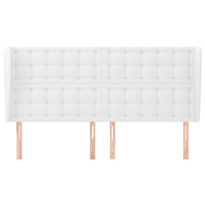 Testiera ad Orecchio Bianca 163x23x118/128 cm in Similpelle | homemem39