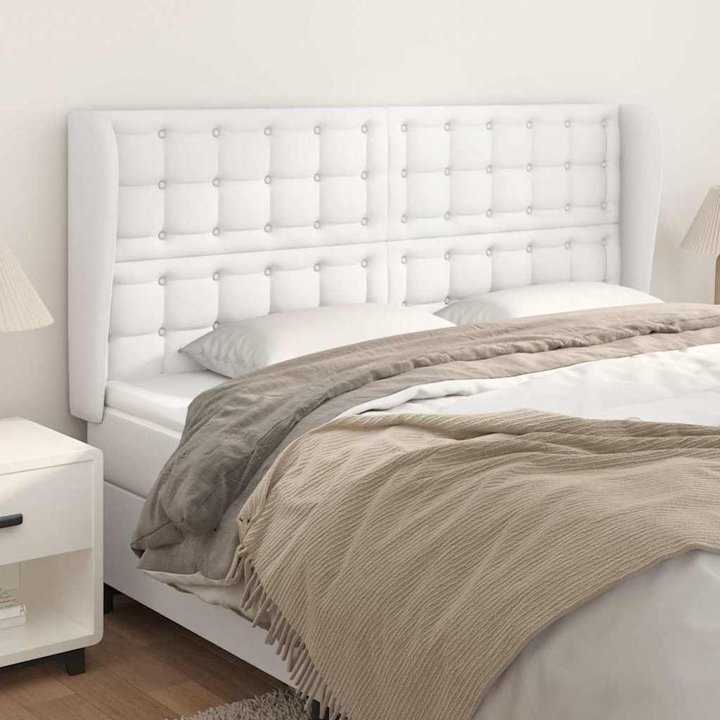 Testiera ad Orecchio Bianca /128 cm in Similpelle