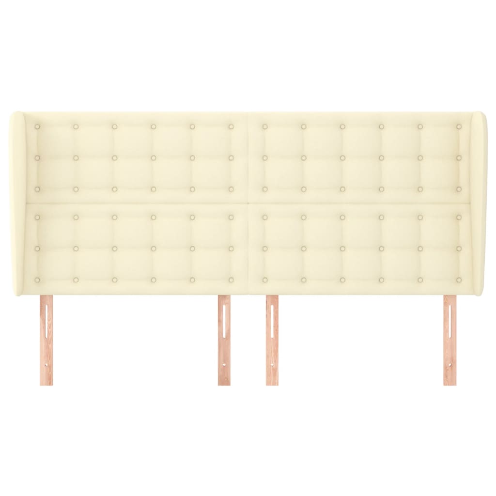 Testiera ad Orecchio Crema 183x23x118/128 cm in Similpelle - homemem39