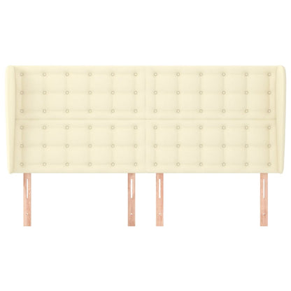 Testiera ad Orecchio Crema 183x23x118/128 cm in Similpelle - homemem39