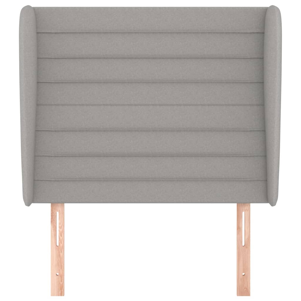 Testiera ad Orecchio Grigio Chiaro 83x23x118/128 cm in Tessuto