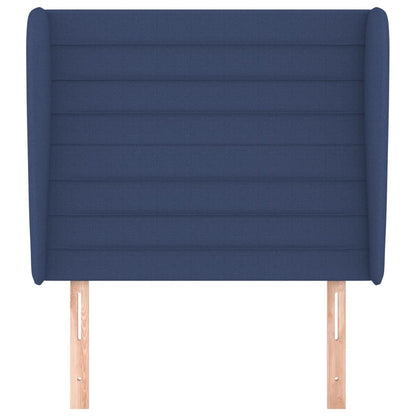 Testiera ad Orecchio Blu 93x23x118/128 cm in Tessuto