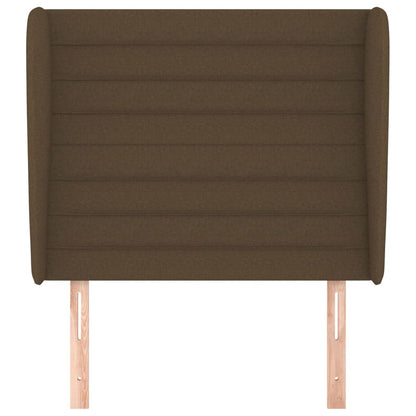 Testiera ad Orecchio Marrone Scuro 103x23x118/128 cm in Tessuto