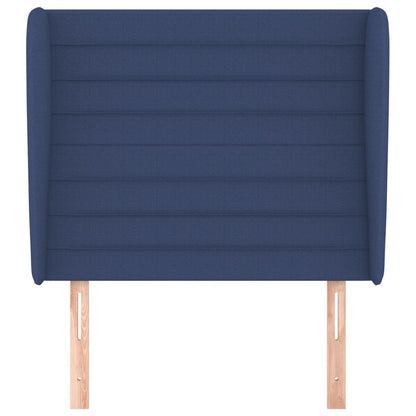 Testiera ad Orecchio Blu 103x23x118/128 cm in Tessuto