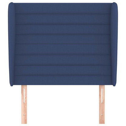 Testiera ad Orecchio Blu 103x23x118/128 cm in Tessuto