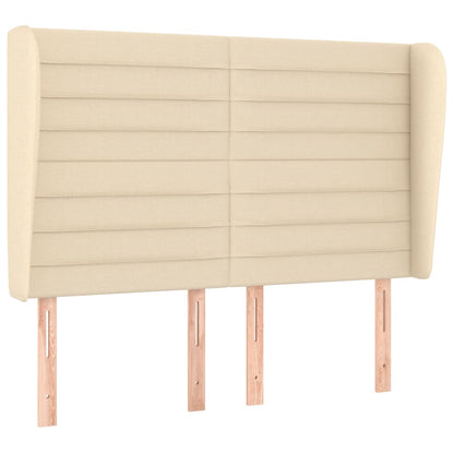 Testiera ad Orecchio Crema 147 x 23 x 118/128 cm in Tessuto