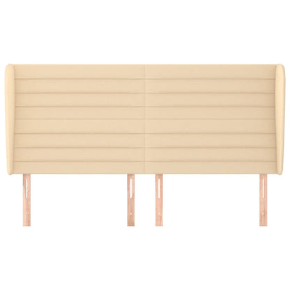 Testiera ad Orecchio Crema 183x23x118/128 cm in Tessuto