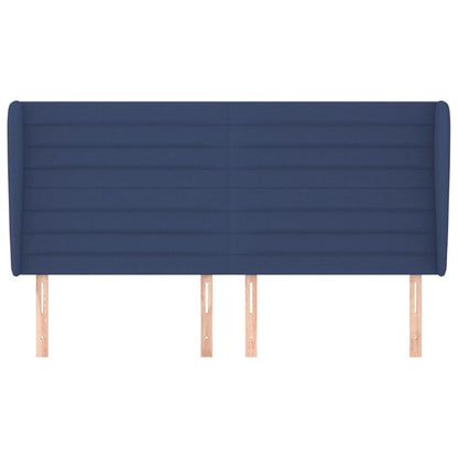 Testiera ad Orecchio Blu 183x23x118/128 cm in Tessuto