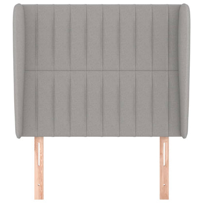 Testiera ad Orecchio Grigio Chiaro 83x23x118/128 cm in Tessuto