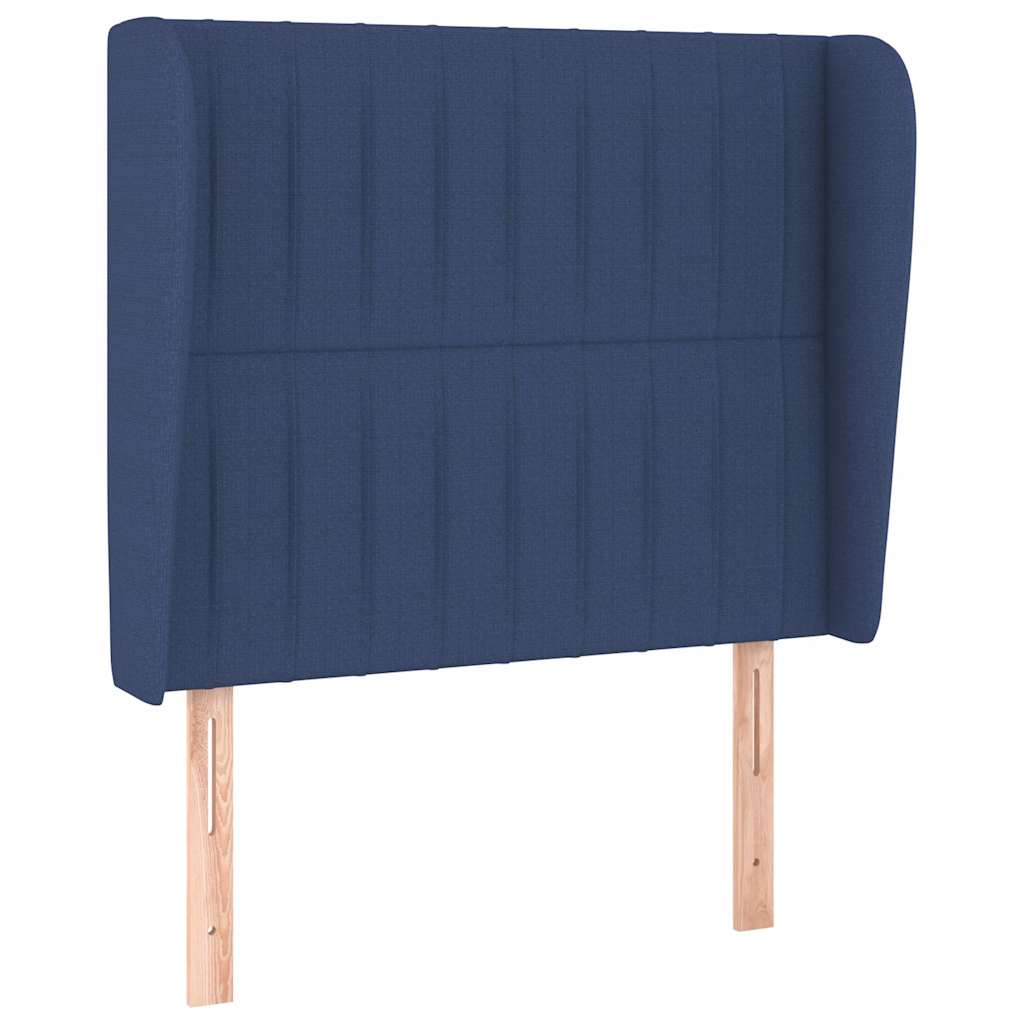 Testiera ad Orecchio Blu 83x23x118/128 cm in Tessuto
