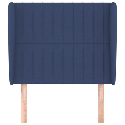 Testiera ad Orecchio Blu 103x23x118/128 cm in Tessuto