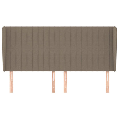 Testiera ad Orecchio Tortora 163x23x118/128 cm in Tessuto