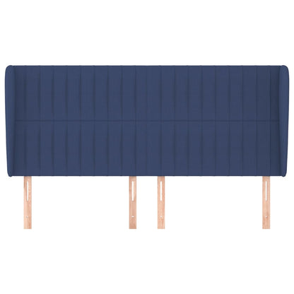 Testiera ad Orecchio Blu 183x23x118/128 cm in Tessuto