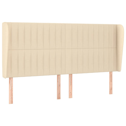 Testiera ad Orecchio Crema 203x23x118/128 cm in Tessuto