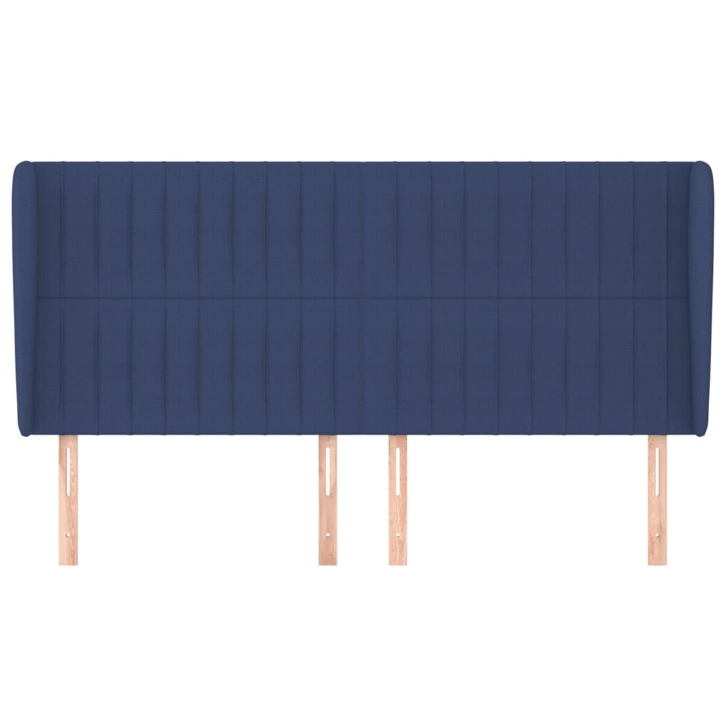 Testiera ad Orecchio Blu 203x23x118/128 cm in Tessuto