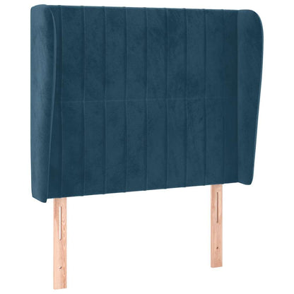 Testiera ad Orecchio Blu Scuro 83x23x118/128 cm in Velluto | homemem39