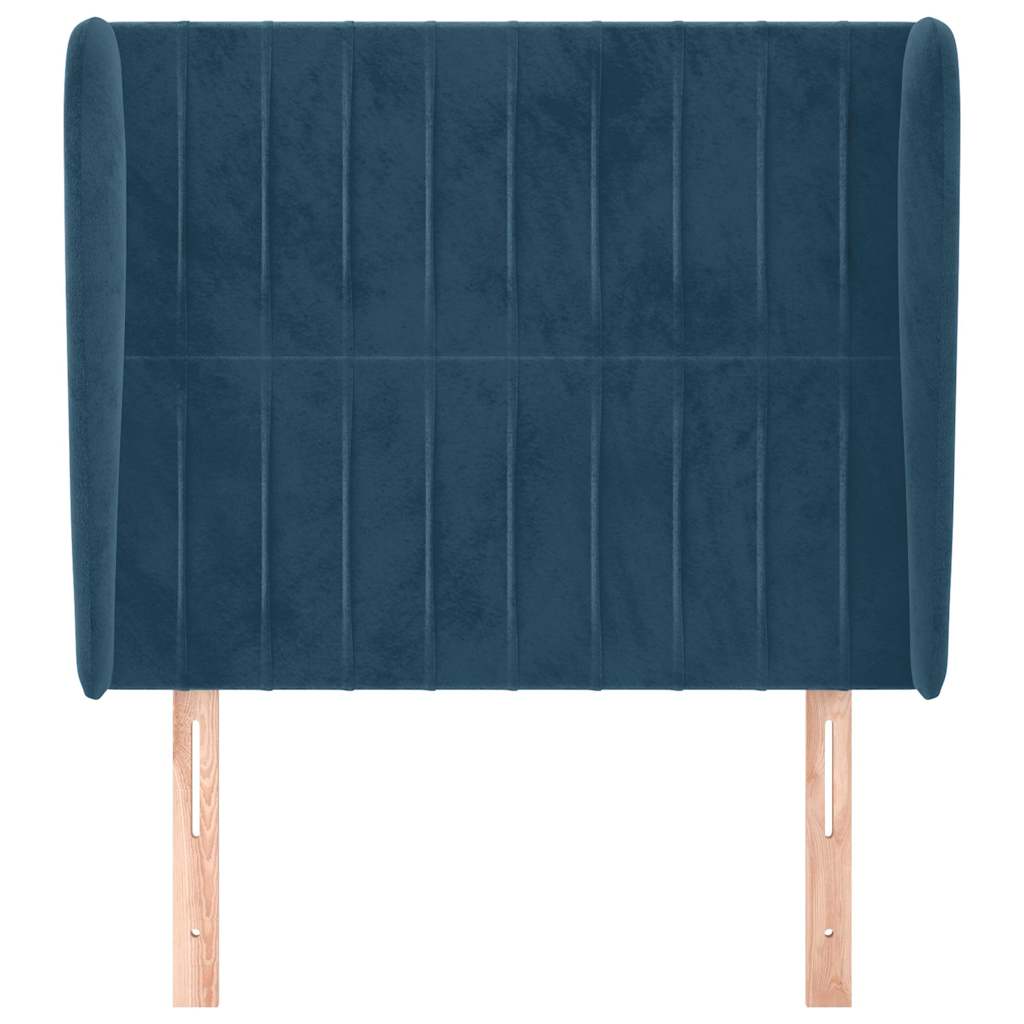 Testiera ad Orecchio Blu Scuro 83x23x118/128 cm in Velluto | homemem39