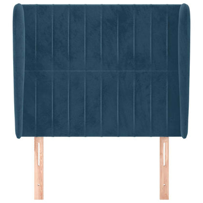 Testiera ad Orecchio Blu Scuro 83x23x118/128 cm in Velluto | homemem39