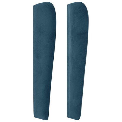 Testiera ad Orecchio Blu Scuro 83x23x118/128 cm in Velluto | homemem39