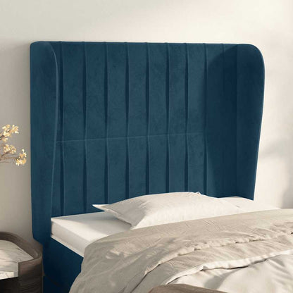 Testiera ad Orecchio Blu Scuro 83x23x118/128 cm in Velluto | homemem39