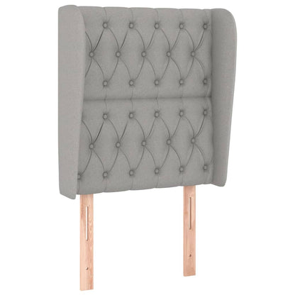 Testiera ad Orecchio Grigio Chiaro 83x23x118/128 cm in Tessuto