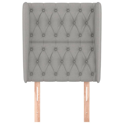 Testiera ad Orecchio Grigio Chiaro 83x23x118/128 cm in Tessuto