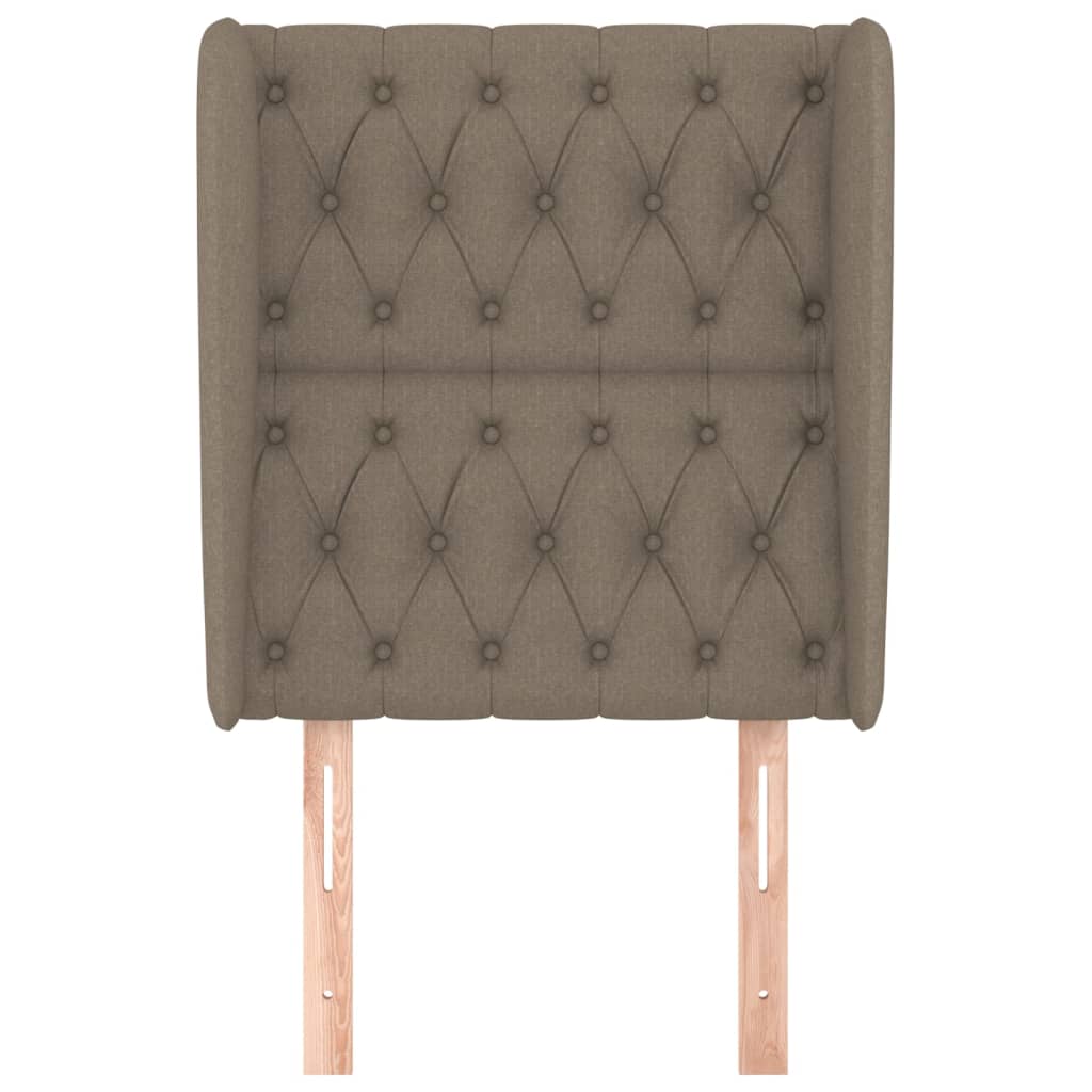 Testiera ad Orecchio Tortora 83x23x118/128 cm in Tessuto - homemem39