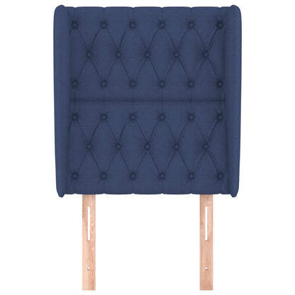 Testiera ad Orecchio Blu 83x23x118/128 cm in Tessuto