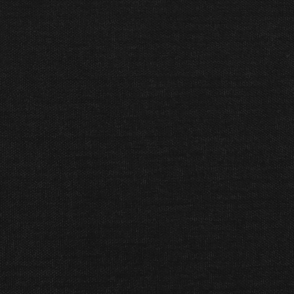 Testiera ad Orecchio Nera 183x23x118/128 cm in Tessuto