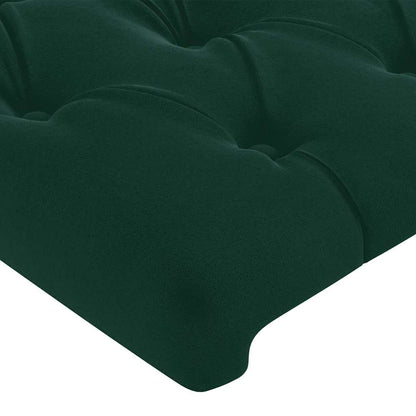 Testiera ad Orecchio Verde Scuro 103x23x118/128cm in Velluto | homemem39