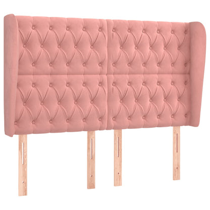Testiera ad Orecchio Rosa 147x23x118/128 cm in Velluto | homemem39