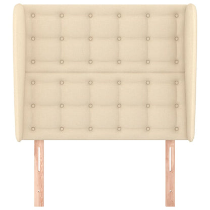 Testiera ad Orecchio Crema 83x23x118/128 cm in Tessuto