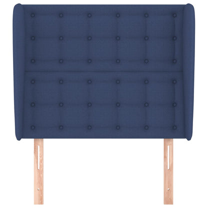 Testiera ad Orecchio Blu 83x23x118/128 cm in Tessuto