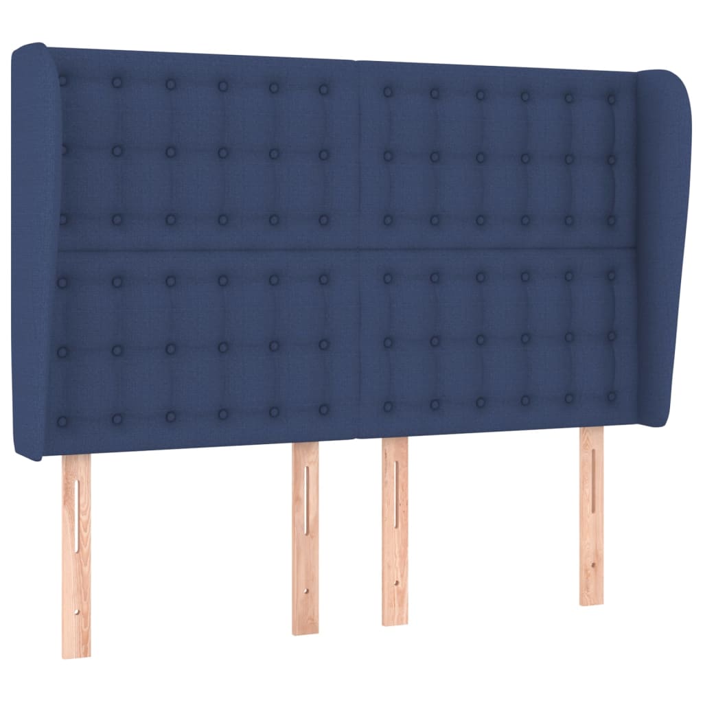 Testiera ad Orecchio Blu 147 x 23 x 118/128 cm in Tessuto | homemem39