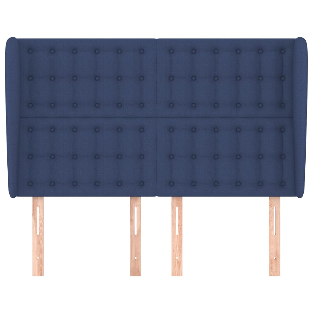 Testiera ad Orecchio Blu 147 x 23 x 118/128 cm in Tessuto | homemem39