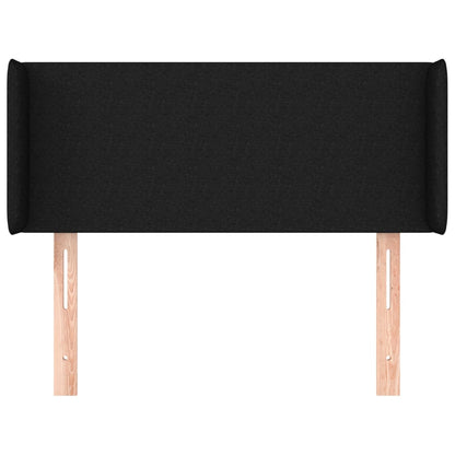 Testiera ad Orecchio Nera 93x16x78/88 cm in Tessuto - homemem39