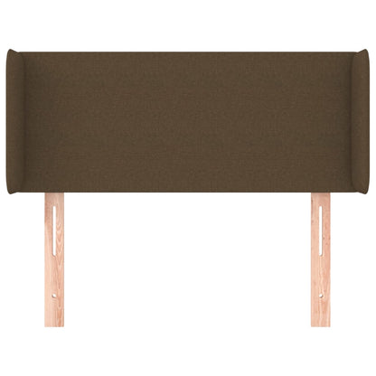 Testiera ad Orecchio Marrone Scuro 103x16x78/88 cm in Tessuto | homemem39