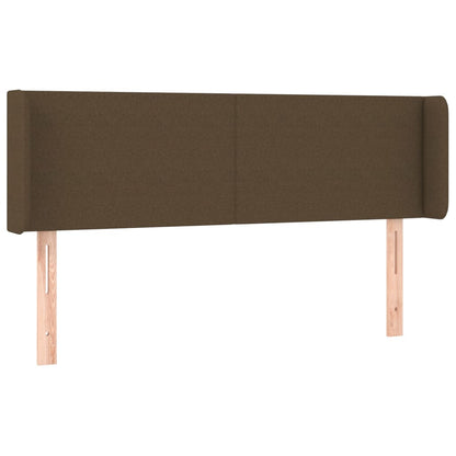 Testiera ad Orecchio Marrone Scuro 147x16x78/88 cm in Tessuto | homemem39