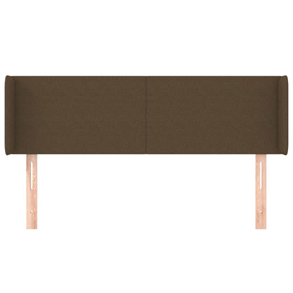 Testiera ad Orecchio Marrone Scuro 147x16x78/88 cm in Tessuto | homemem39