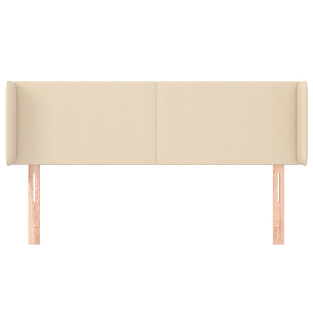 Testiera ad Orecchio Crema 147x16x78/88 cm in Tessuto