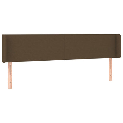 Testiera ad Orecchio Marrone Scuro 183x16x78/88 cm in Tessuto | homemem39
