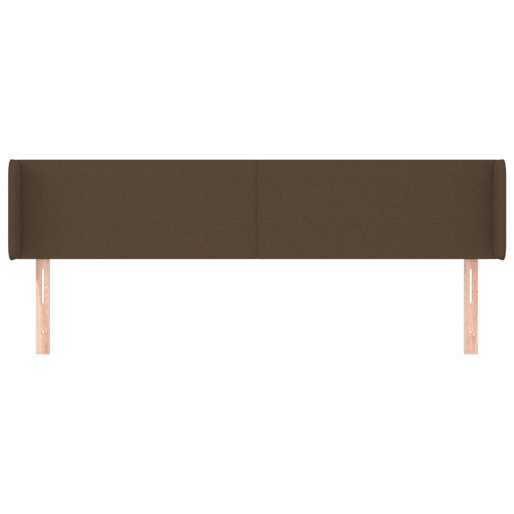 Testiera ad Orecchio Marrone Scuro 183x16x78/88 cm in Tessuto | homemem39